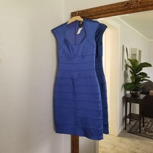 Blue Bodycon Cocktail Dress
